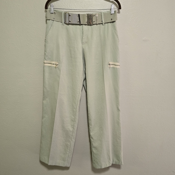 Vertigo Paris Belted High Rise Zipper Pocket Skylar Pants